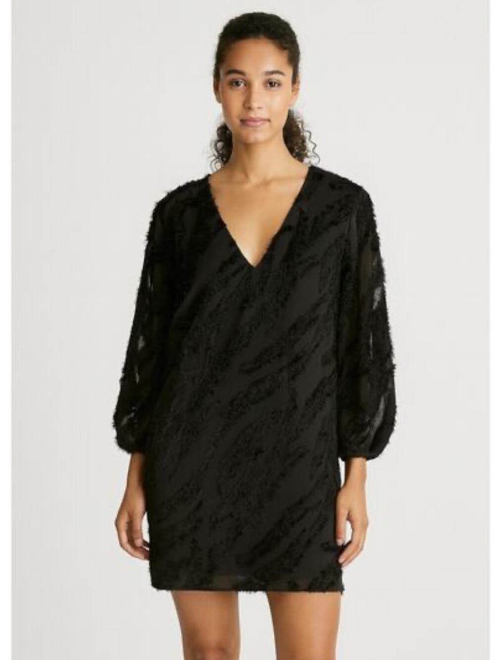 Crosby by Mollie Burch Ramey Dress in Black Wisp sz L